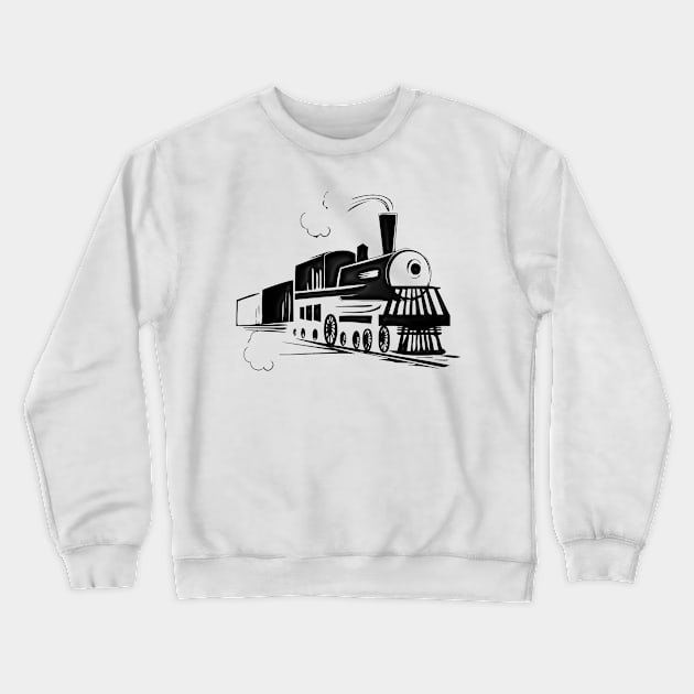 Western Era - Steam Train Crewneck Sweatshirt by The Black Panther